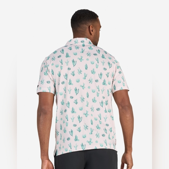 NEW Bad Birdie Core Polo Golf Shirt Mens Size Large/XL Thorn In Your Side Cactus - Picture 2 of 11